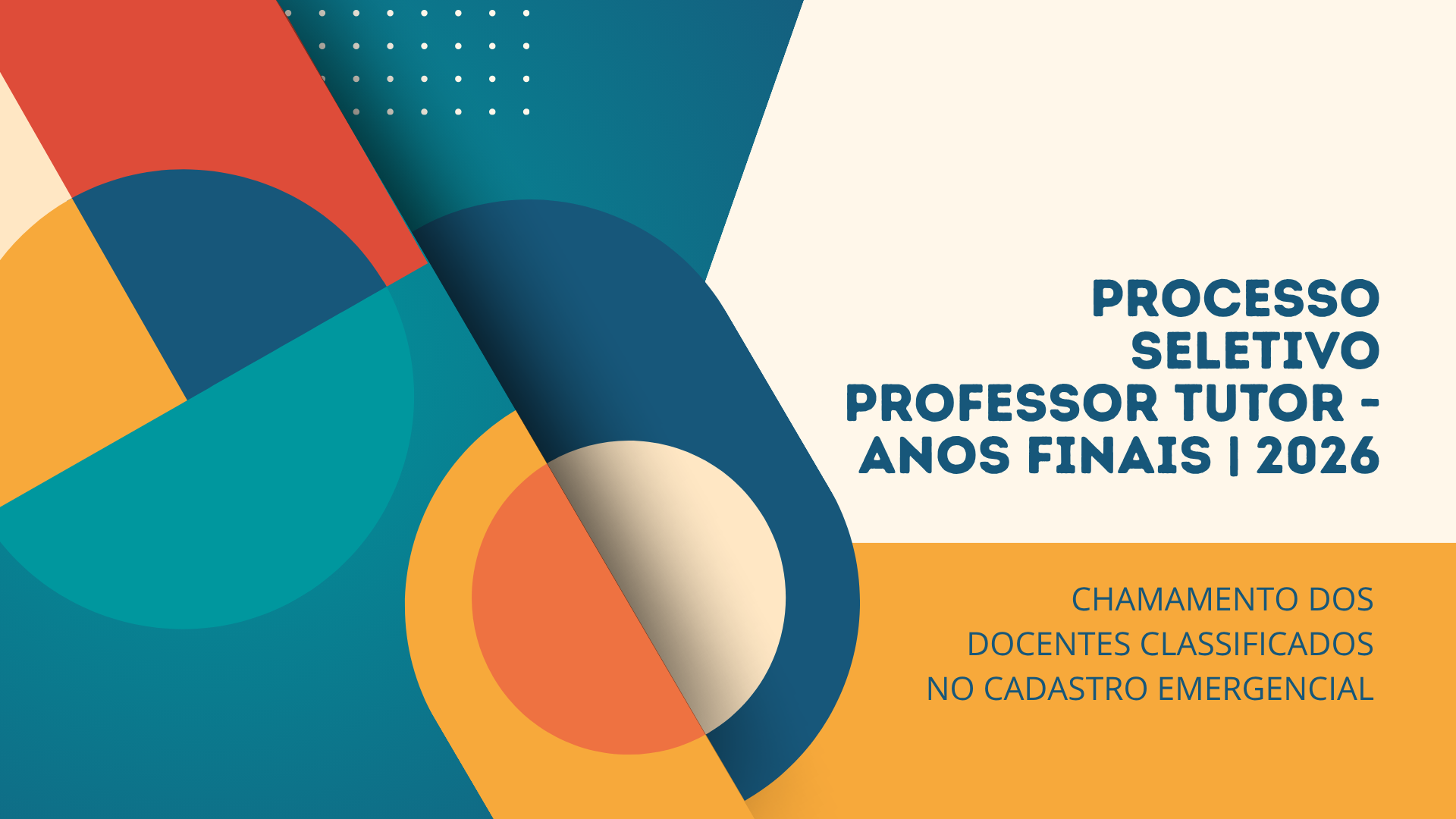 CONVOCAÇÃO - PROCESSO SELETIVO PROFESSOR TUTOR
