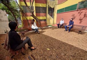 Escola Estadual de Diadema inaugura espaço de convivência Professor Tsunessaburo Makiguchi, com verba do PDDE-SP
