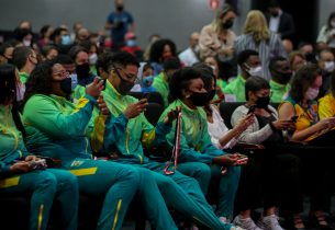 Secretário da Educação Rossieli Soares participa de homenagem a atletas que disputaram os Jogos Olímpicos de Tóquio