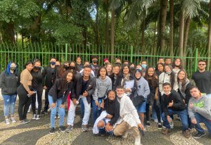 Estudantes da região de Barretos visitam Museu da Língua Portuguesa, na capital paulista
