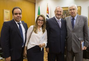 Ex-governador Antônio Fleury Filho visita gabinete do secretário Nalini