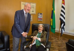 Educação recebe a visita da escritora Lygia Fagundes Telles